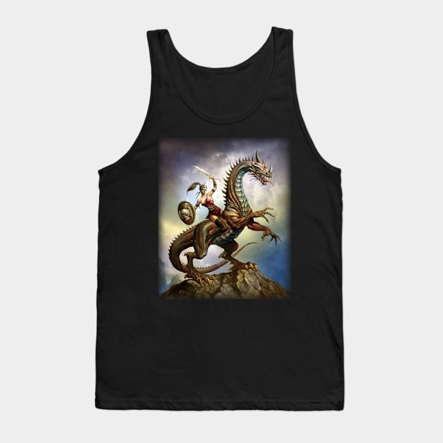 Dragon Rider Tank Top by Paul_Abrams